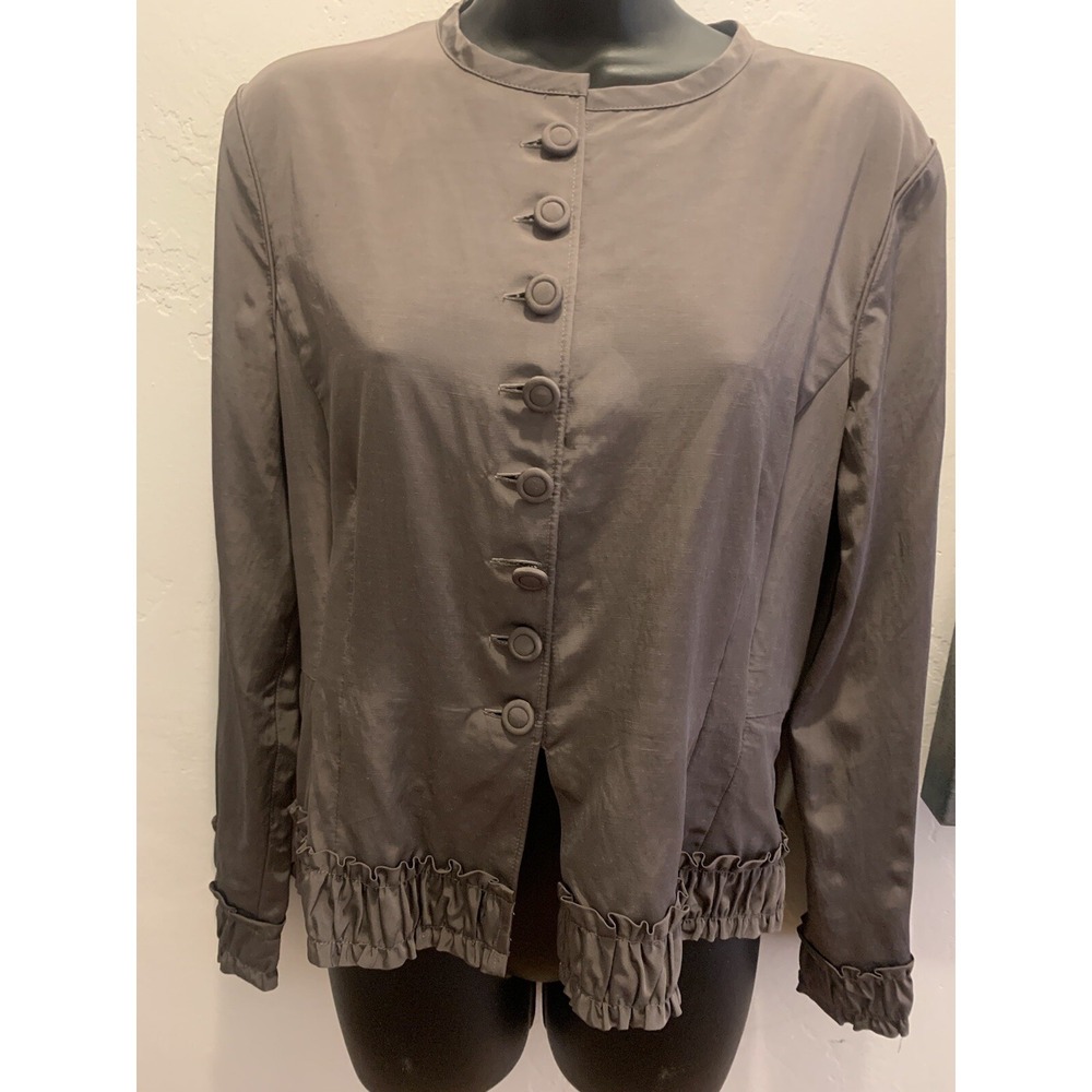 New Anthropologie Odille ruffled jacket top size 12